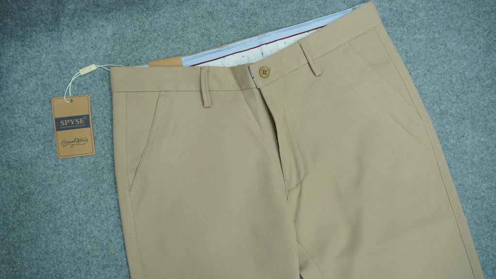Men’s Mercerized Cotton Flat-Front Pants SPB003